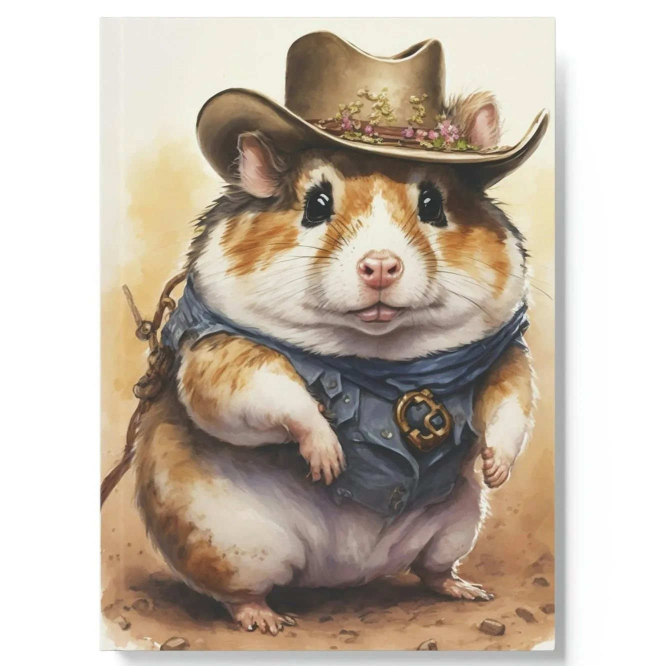 Cowgirl Hamster Hard Backed Journal