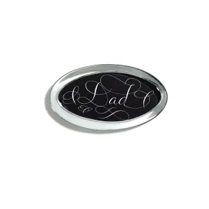 Customized Black Oval Paperweight