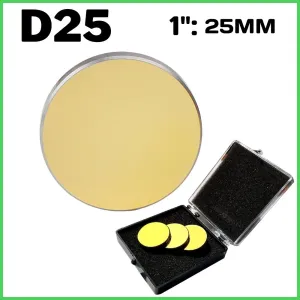 D25 1'' inch diameter or 25 mm Reflective mirror for laser cutters and engravers FlexMax Laser