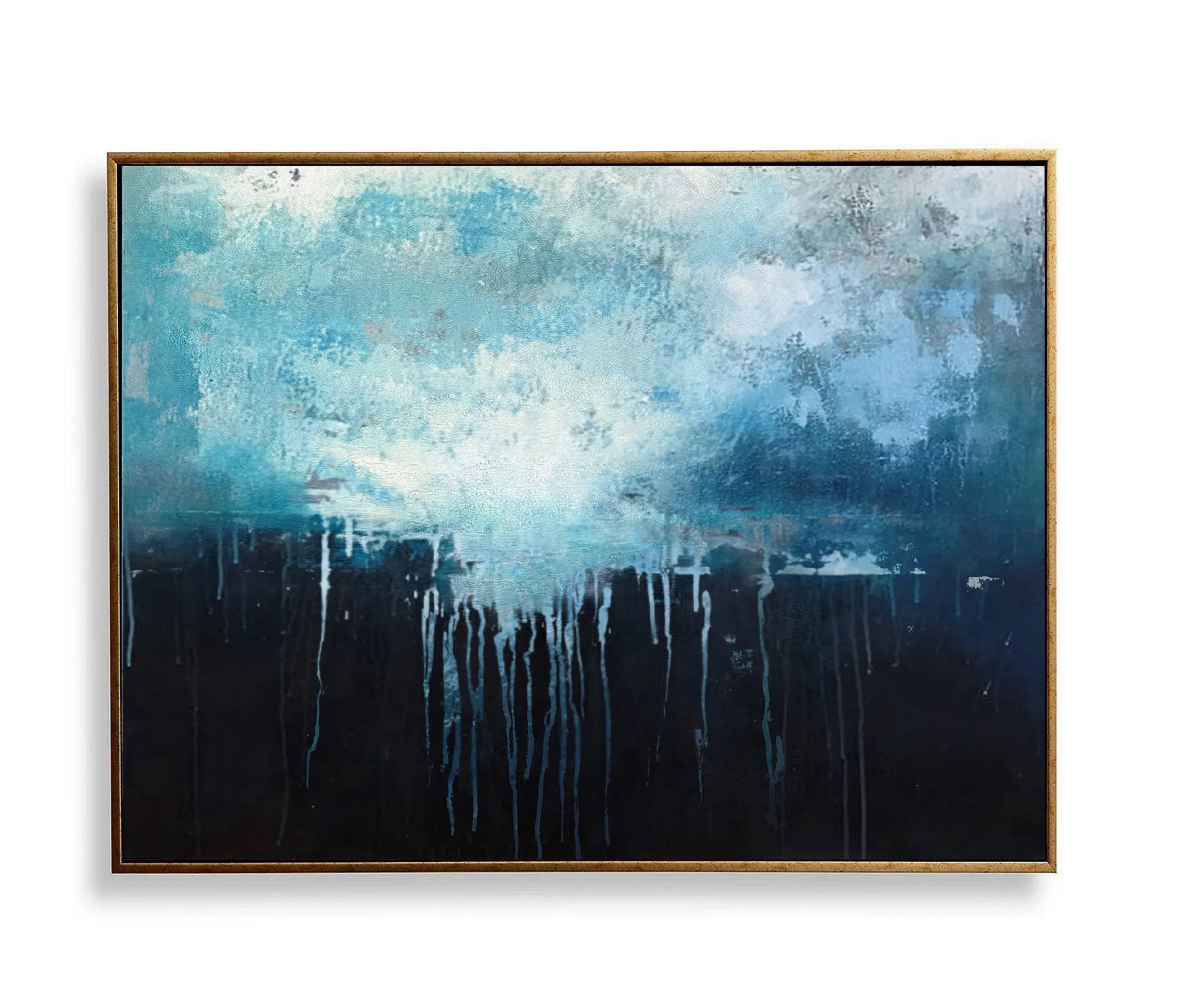 Dark Blue Abstract Canvas Painting Sky Landscape Oil Painting Sp079