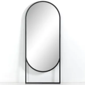 Dawson Floor Mirror, Matte Black