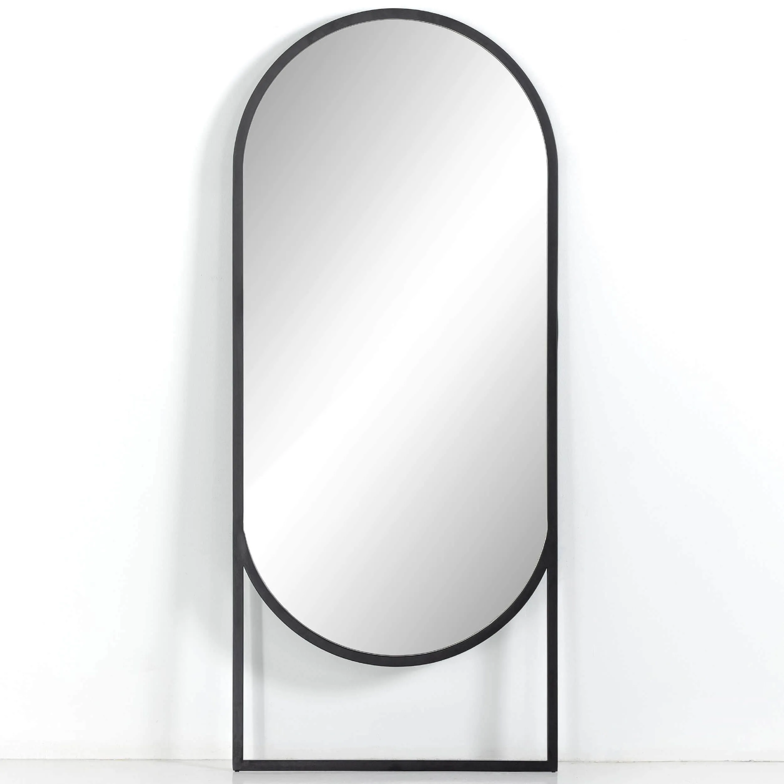 Dawson Floor Mirror, Matte Black