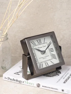 Decor de Maison Time's Canvas - The Table Clock (Medium) in Silver for Home Decor Table Decor Study Room Office Desk