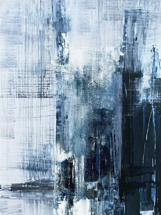 Deep Blue Abstract Art Living Room Art Painting Np056