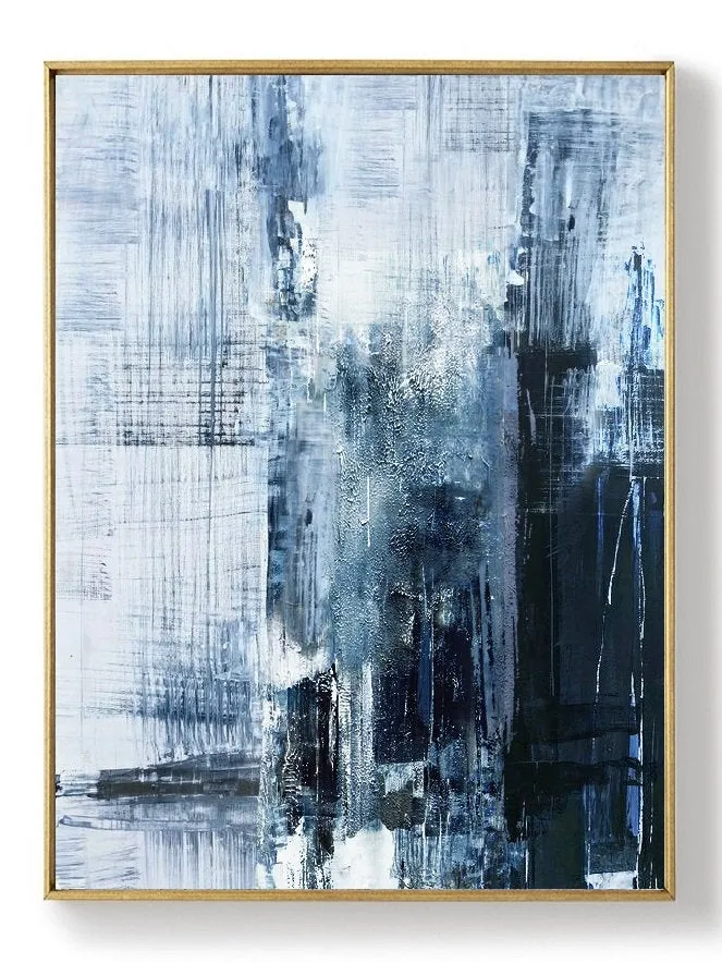 Deep Blue Abstract Art Living Room Art Painting Np056