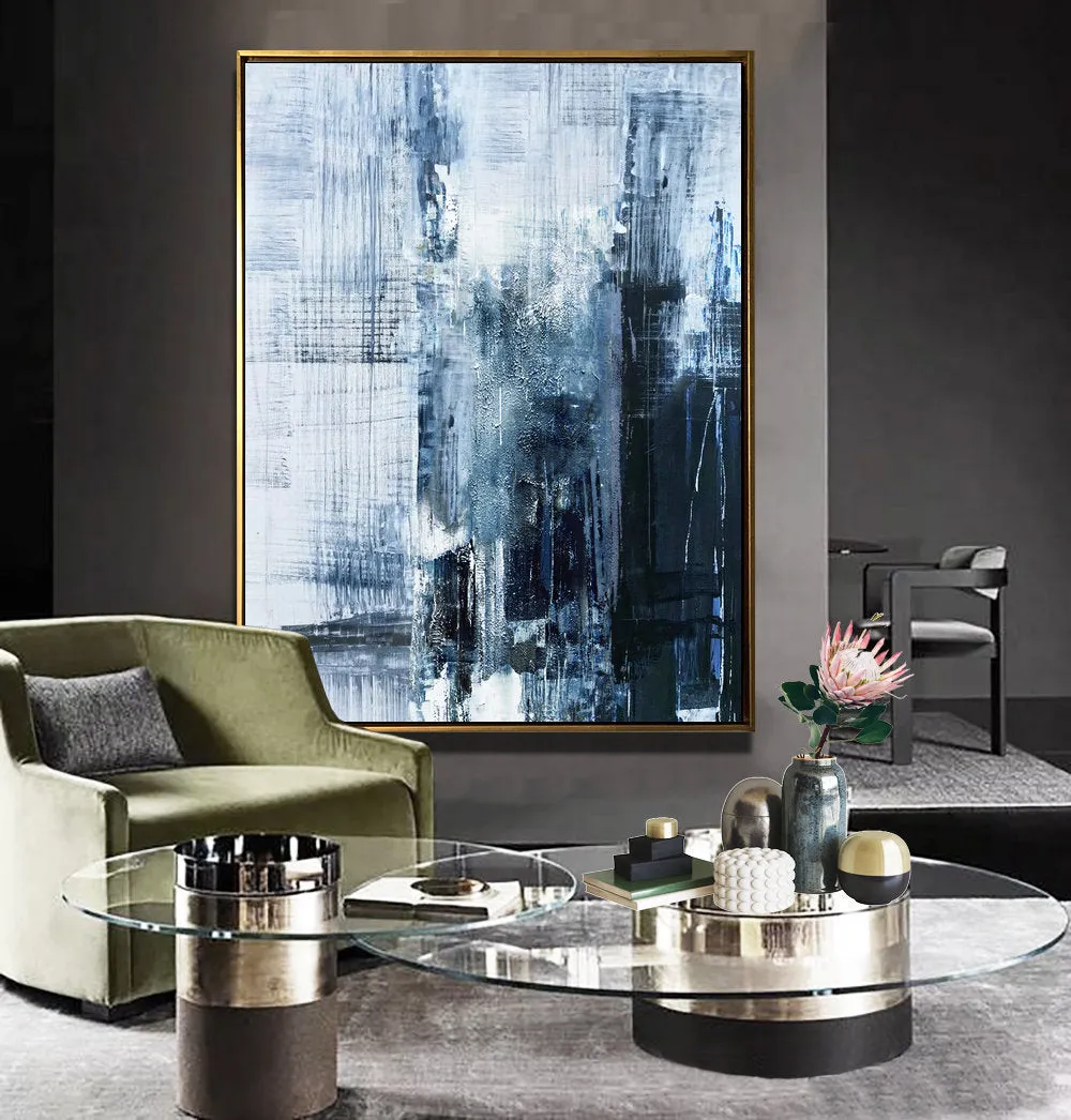 Deep Blue Abstract Art Living Room Art Painting Np056