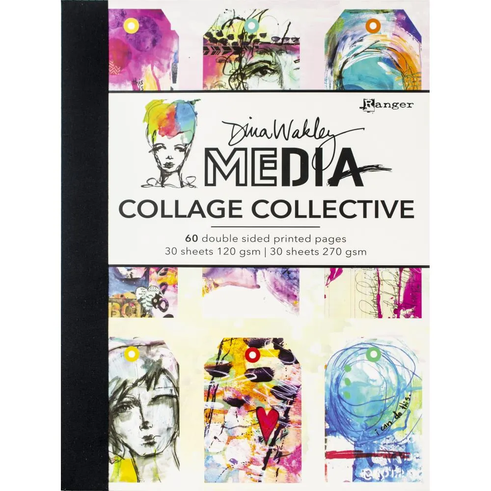 Dina Wakley MEdia - Collage Paper - Collective 1 - 30 DS Printed Sheets