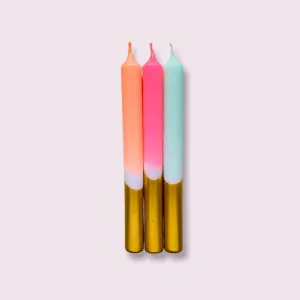 Dip Dye X-Mas Taper Candles Set of 3 (X-mas Fireworks)