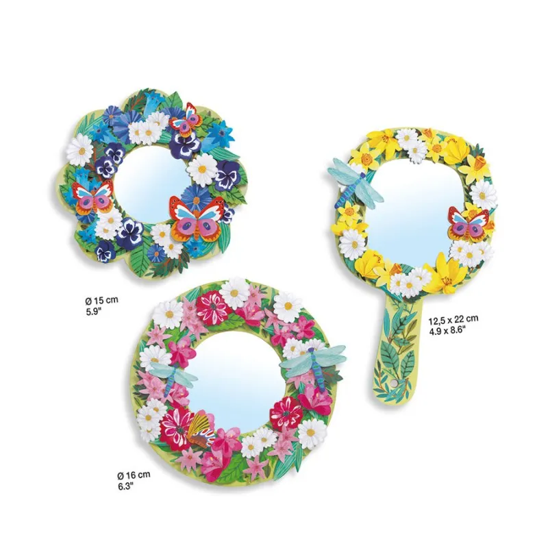 Djeco DIY Mirrors to Decorate - Pretty Flowers