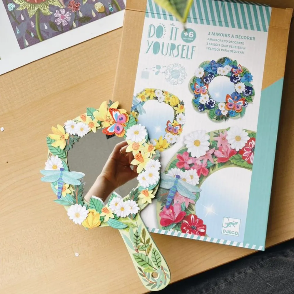 Djeco DIY Mirrors to Decorate - Pretty Flowers