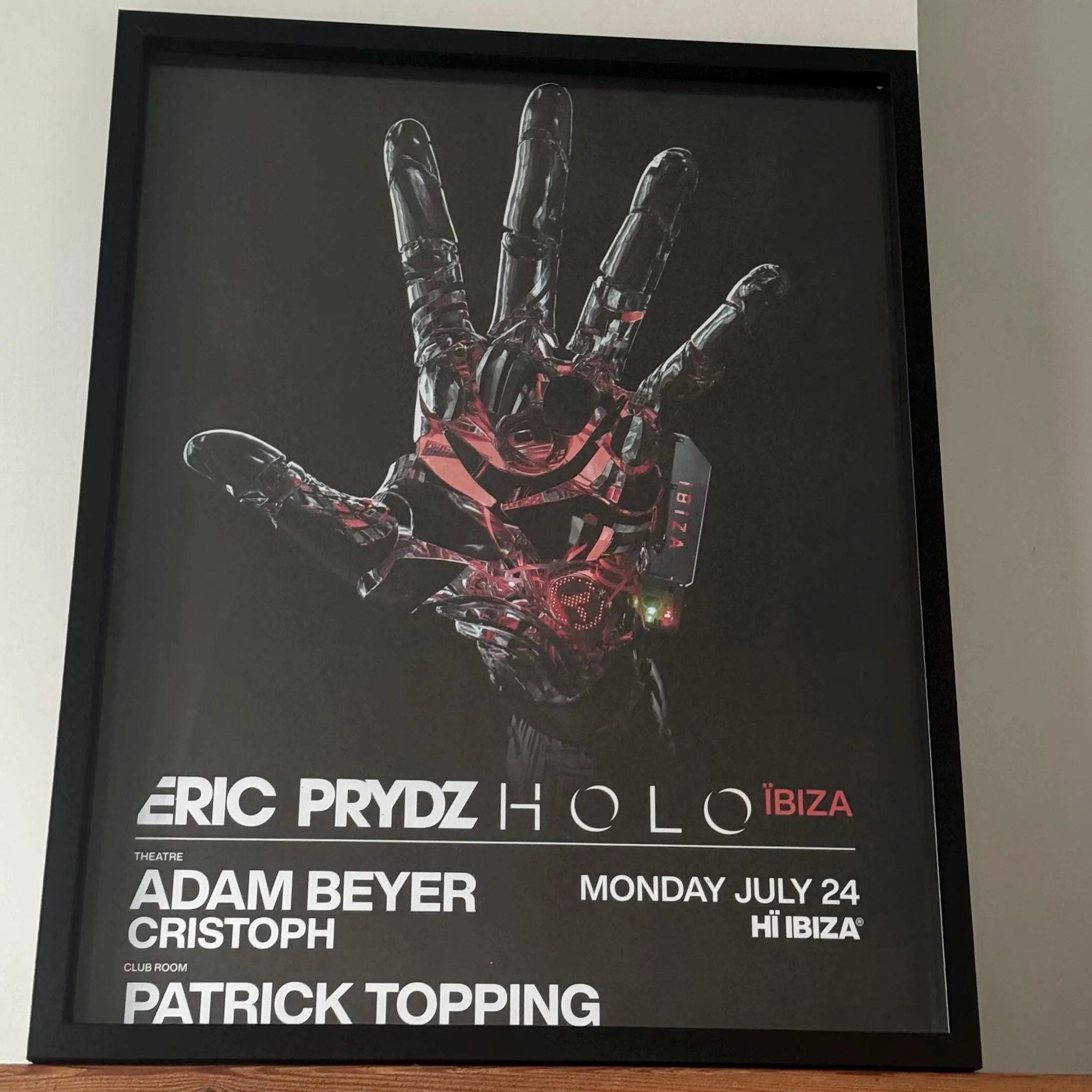 Eric Prydz ~ Genuine Ibiza Framed Dj Artwork | Hi Ibiza | Luxury Black Frame