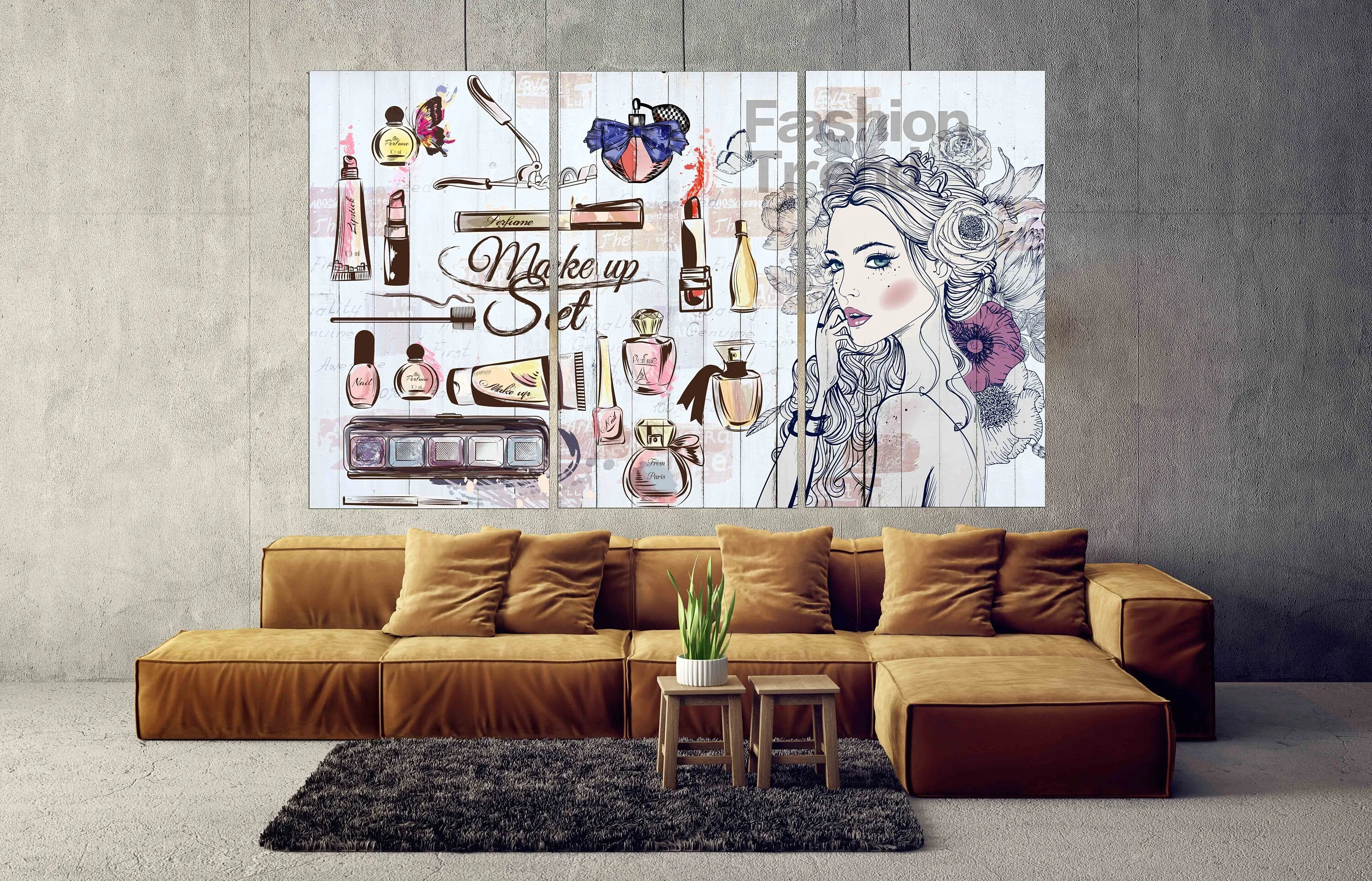 Fashion wall art Vogue wall art Paintings women faces wall art paintings on canvas, home wall decor, canvas painting, multi panel wall art