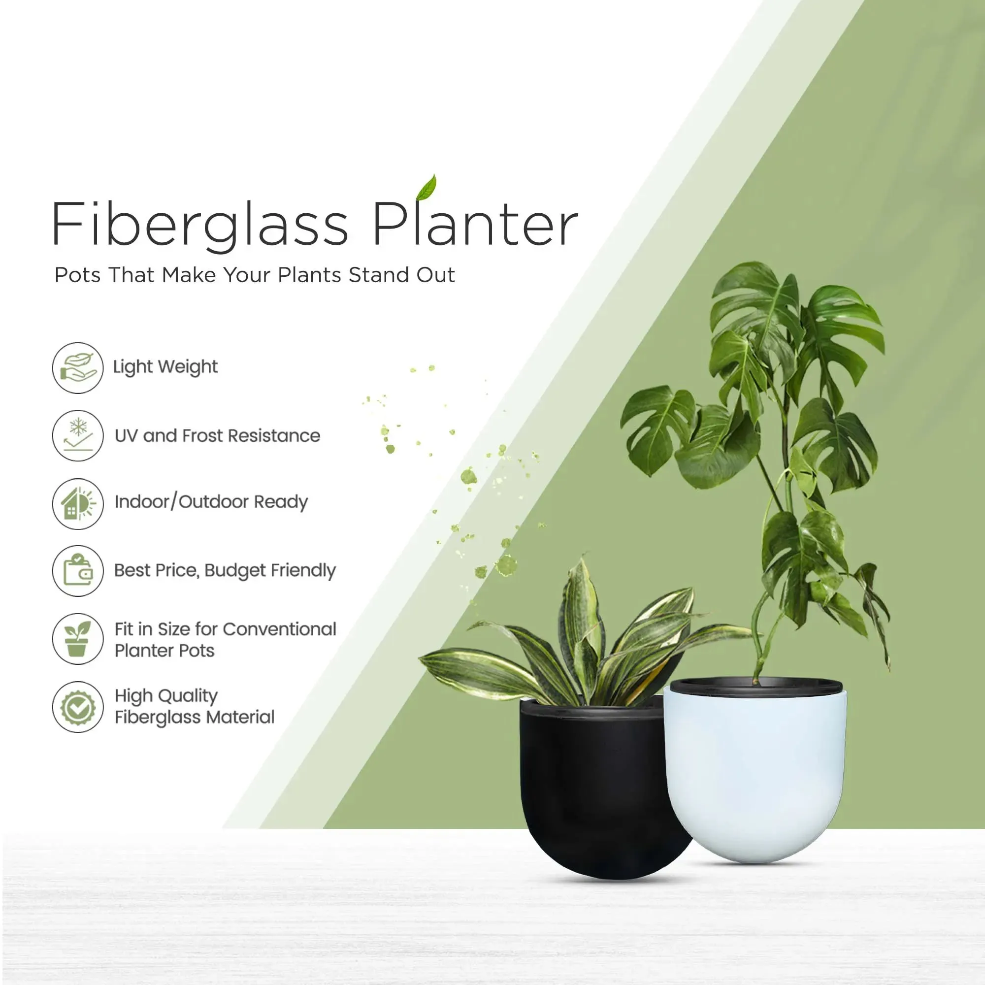Fiberglass Planter-Medium