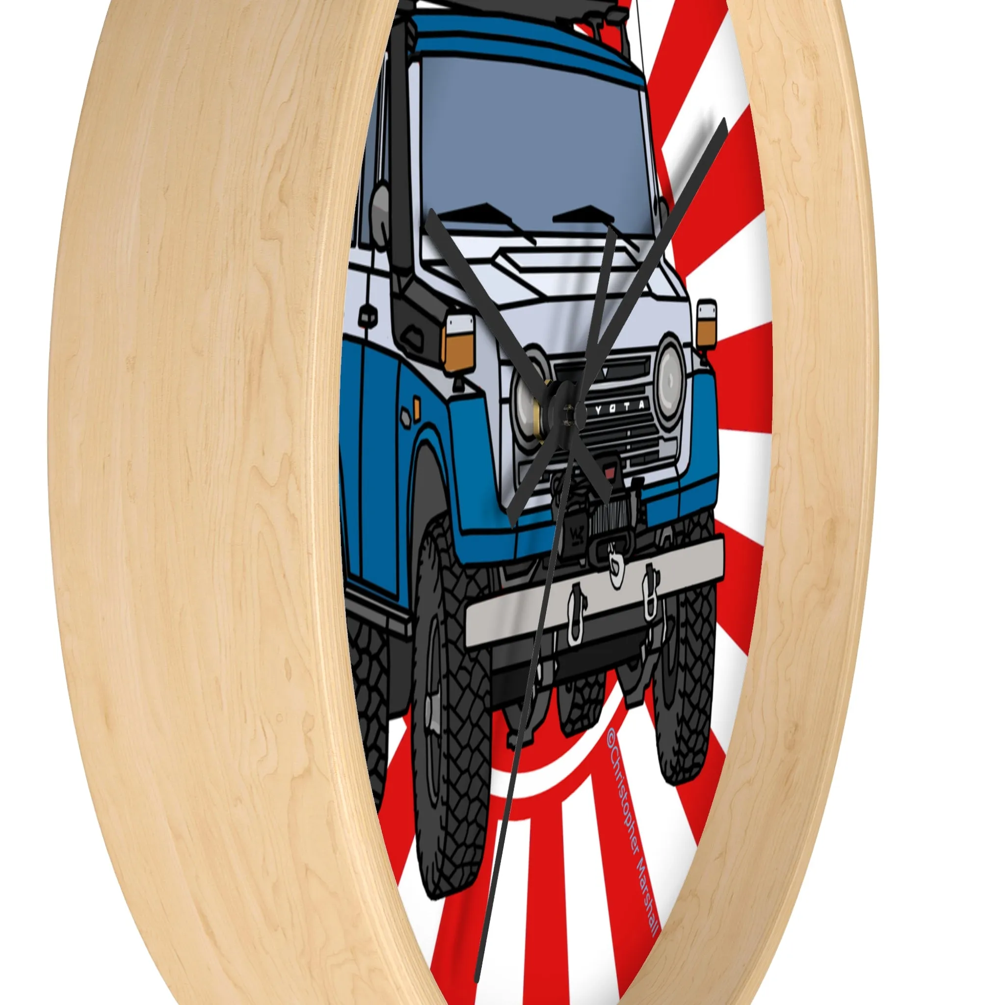 FJ55 Land Cruiser Wall Garage Clock FJ 55 Gift - Reefmonkey Artist Chris Marshall