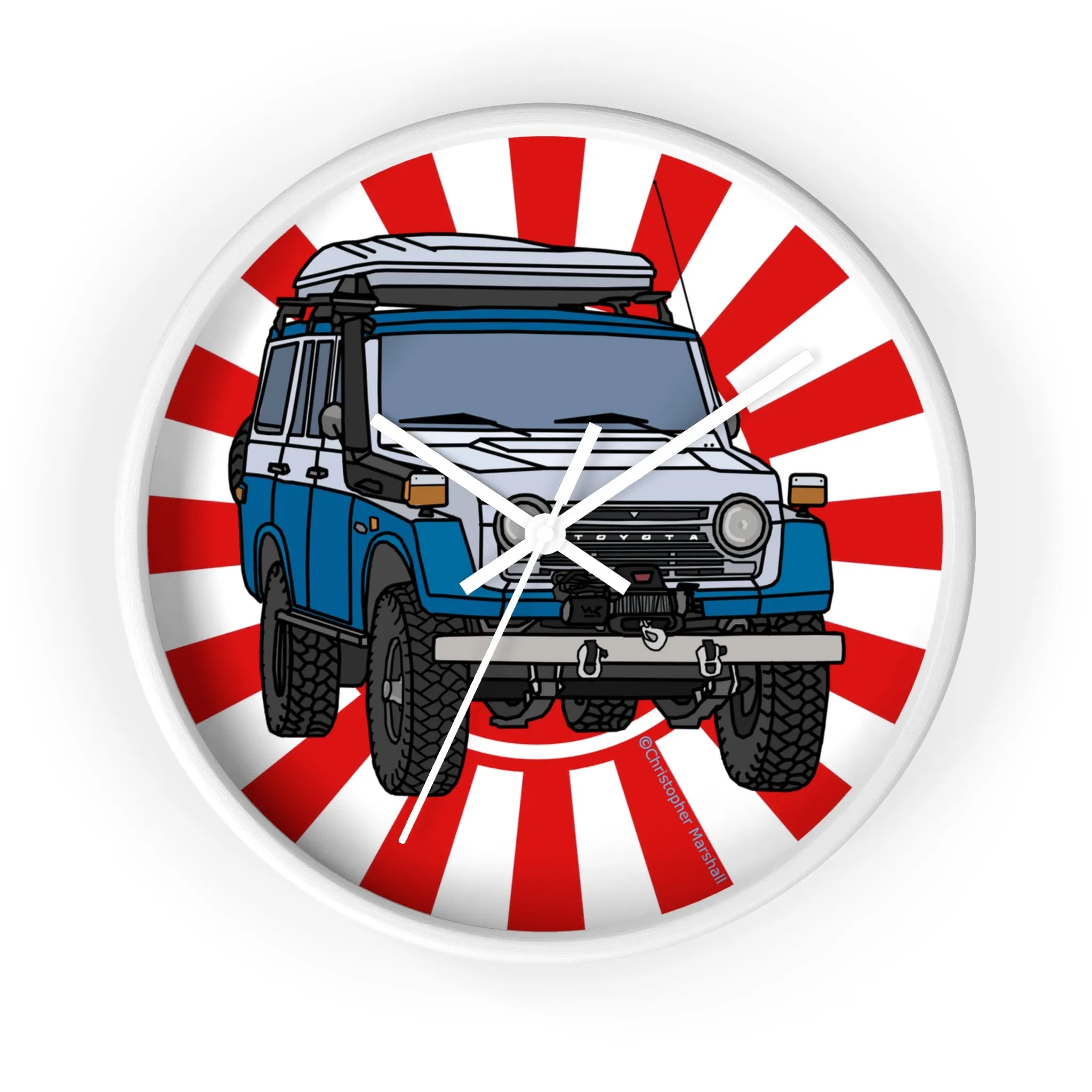 FJ55 Land Cruiser Wall Garage Clock FJ 55 Gift - Reefmonkey Artist Chris Marshall