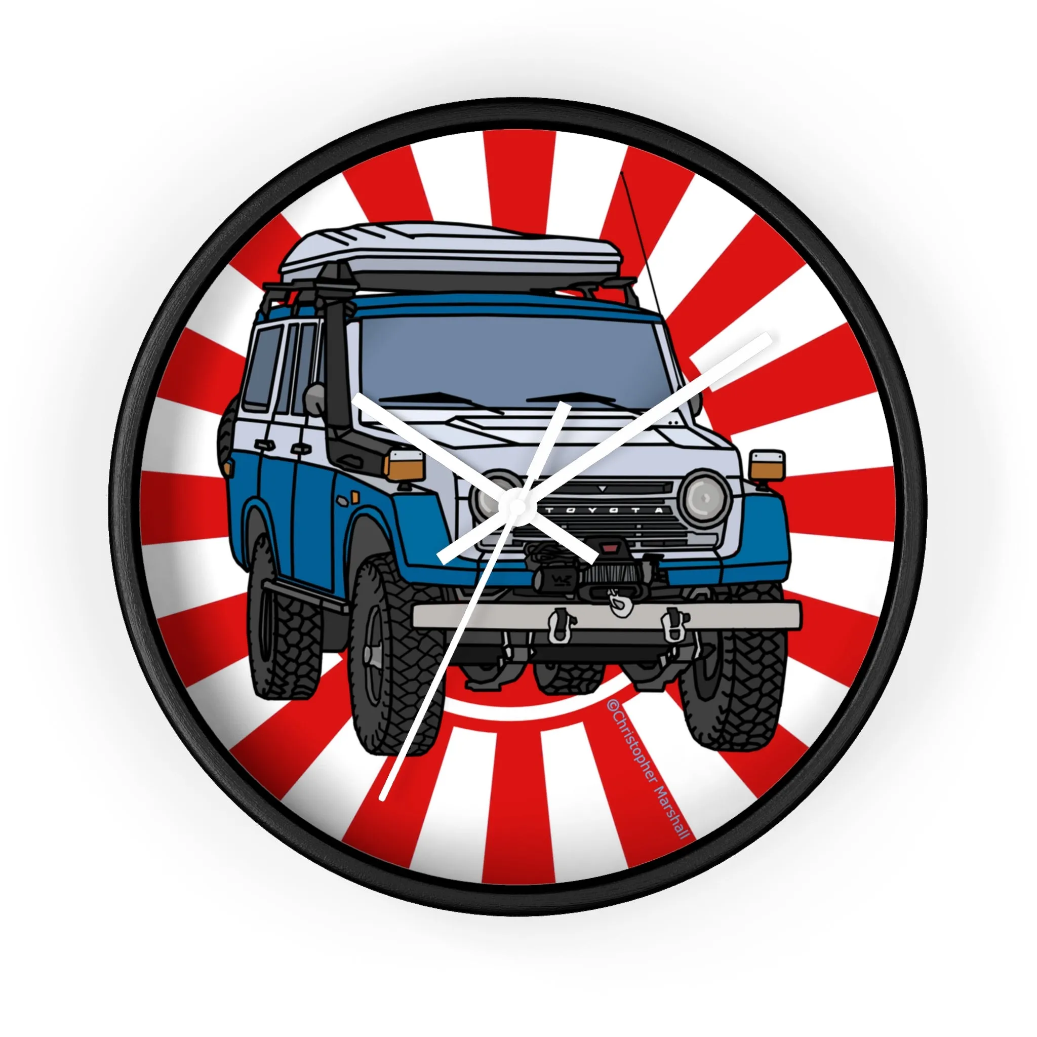 FJ55 Land Cruiser Wall Garage Clock FJ 55 Gift - Reefmonkey Artist Chris Marshall
