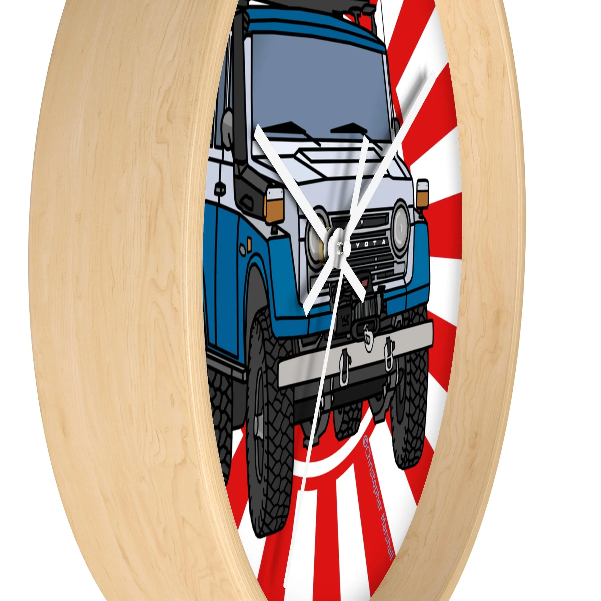 FJ55 Land Cruiser Wall Garage Clock FJ 55 Gift - Reefmonkey Artist Chris Marshall