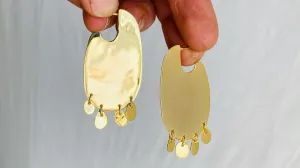 Flat Hoop Earrings. 24 kt Gold Plated Sterling Silver. Atelier Aadya