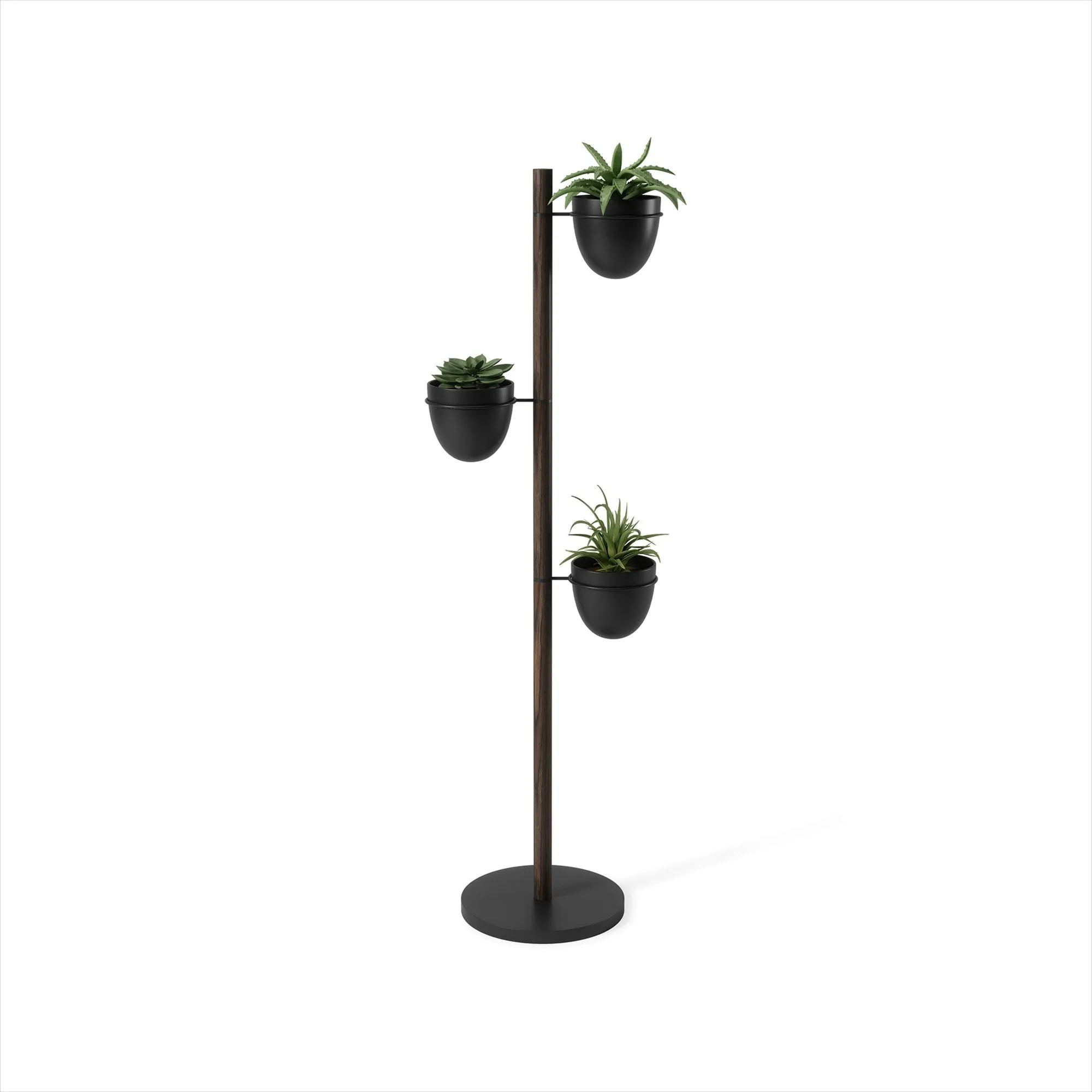 Floristand Planter - Black / Walnut