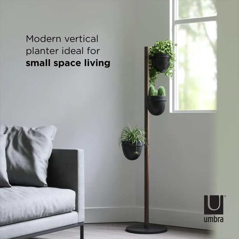 Floristand Planter - Black / Walnut