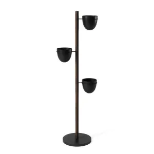 Floristand Planter - Black / Walnut