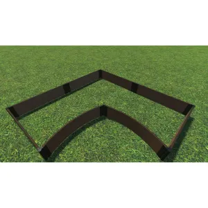 Frame It All | Tool-Free Grand Concourse Interior Curved Corner Raised Garden Bed 8' X 8' X 11" - Uptown Brown - 1" Profile