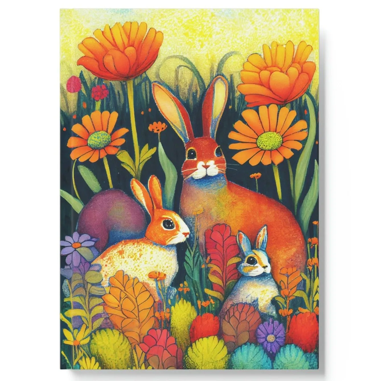 Garden Bunnies Hard Backed Journal