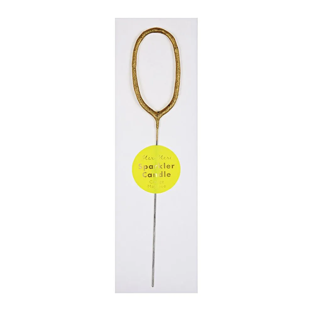 Gold Sparkler Star Candle- Zero