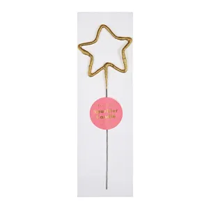 Gold Sparkler Star Candle