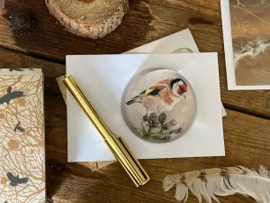 Goldfinch | Luxury Domed Paperweight