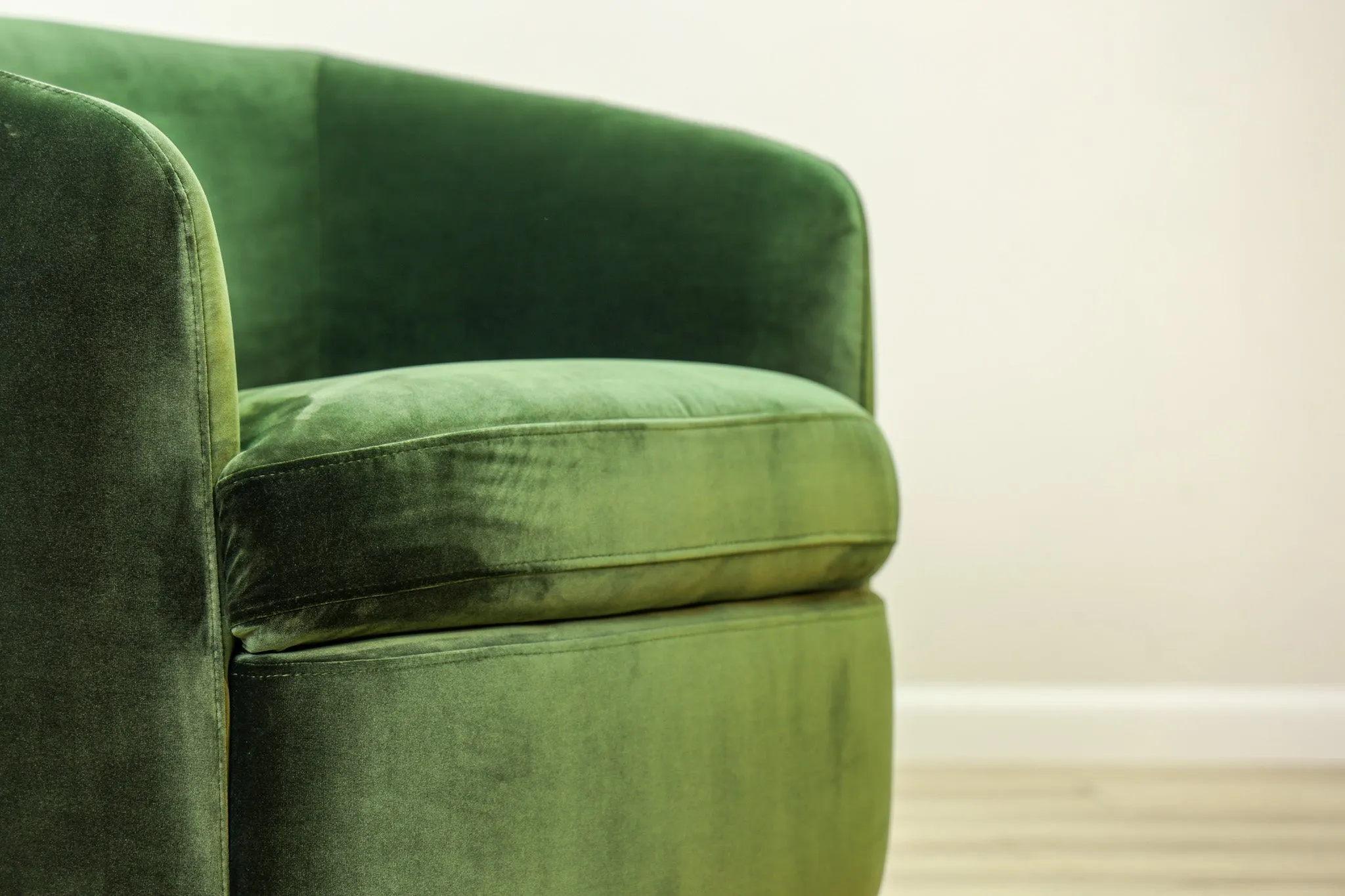 Grant Green Velvet Swivel Chair