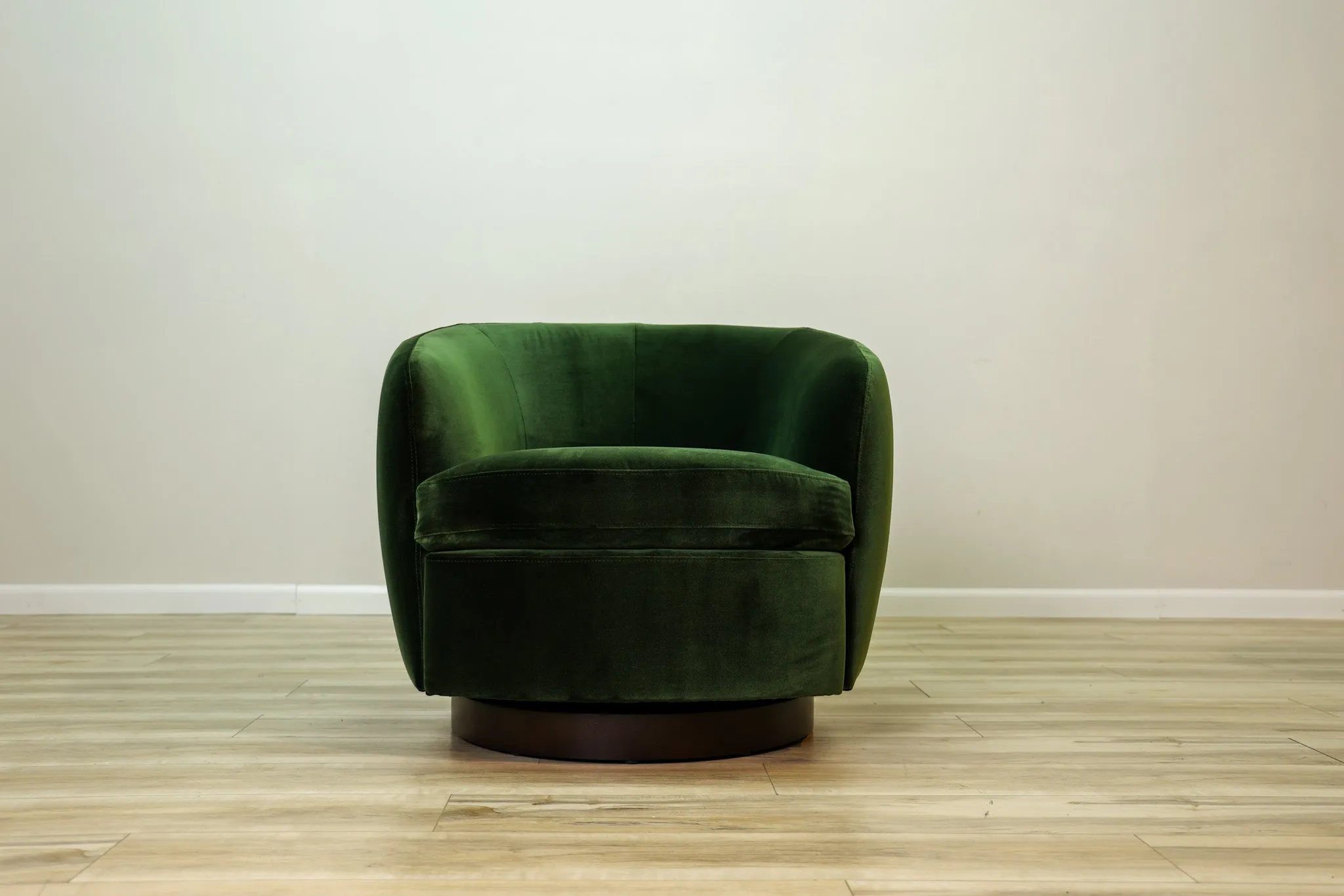Grant Green Velvet Swivel Chair