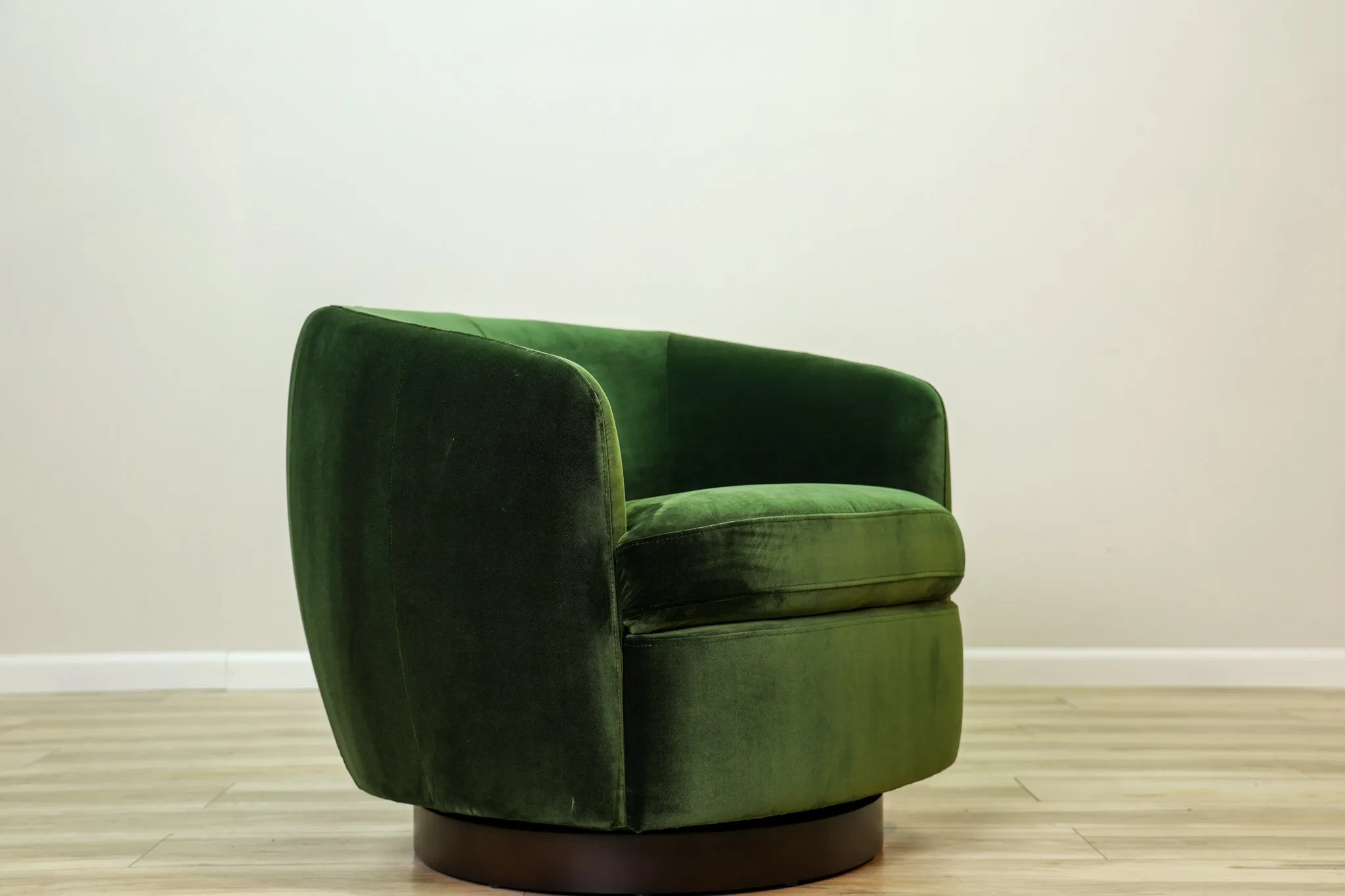 Grant Green Velvet Swivel Chair