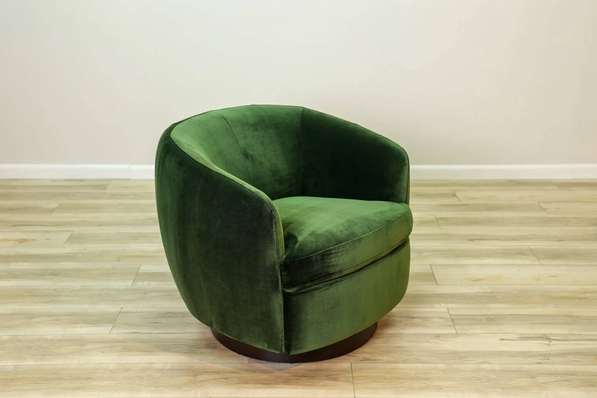 Grant Green Velvet Swivel Chair