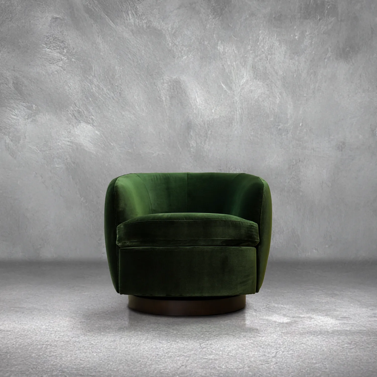 Grant Green Velvet Swivel Chair