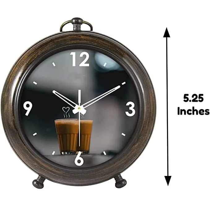 Handmade Antique Wooden Table Top Clock Desk Clock Nautical Style Home & Office Study Living Room Decoration Gift Item