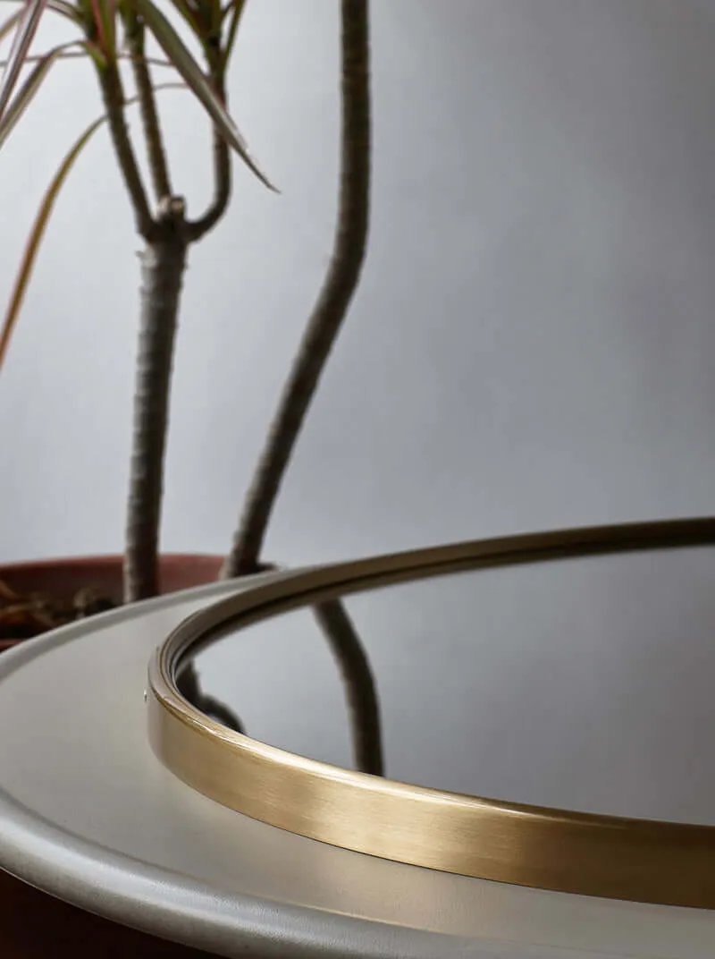 Handmade Minimalist Brass Circle Wall Mirror