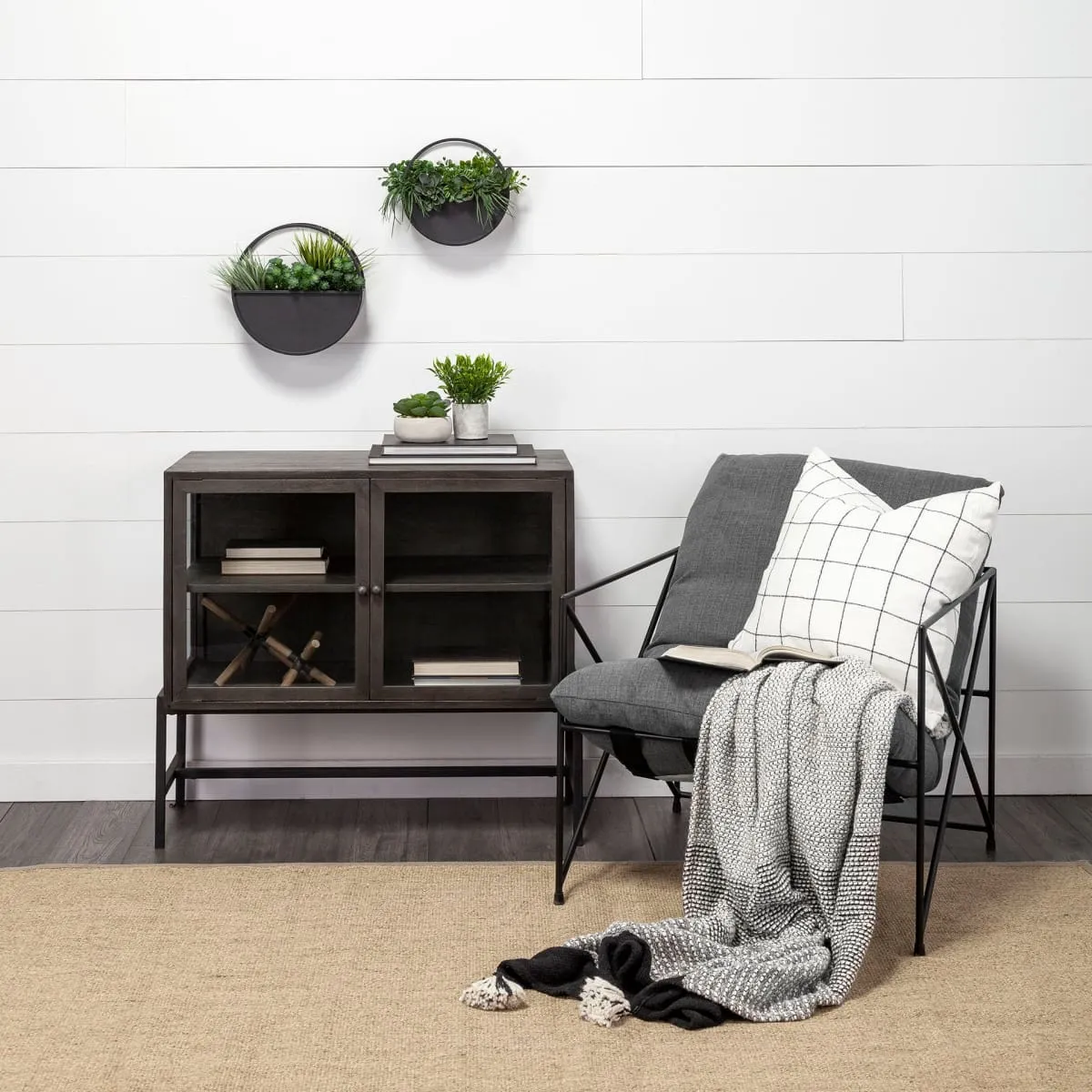 Hank Wall Furniture Black Metal