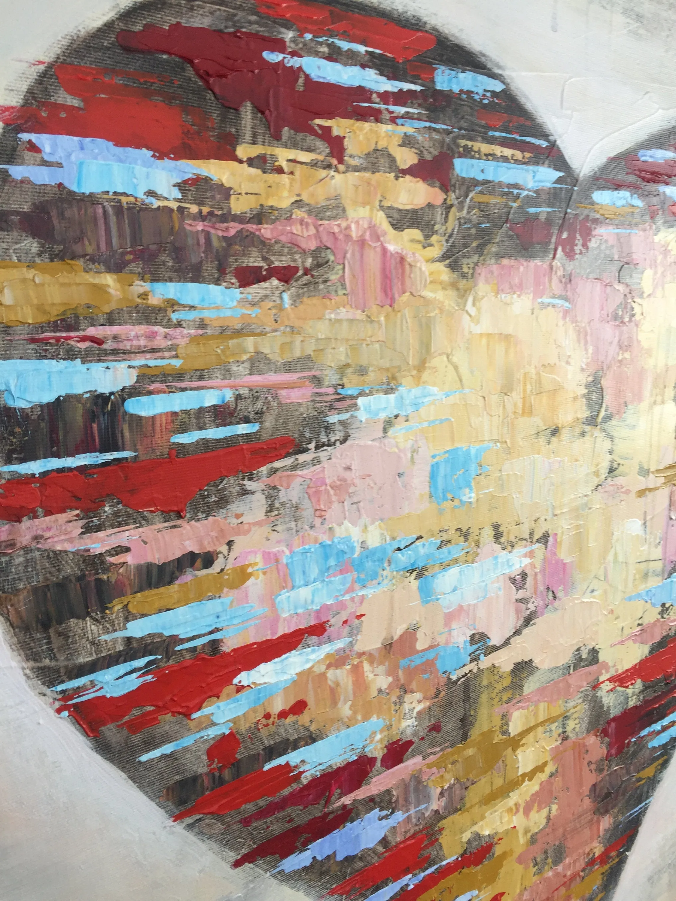 Heart Abstract Art Love Painting Modern Abstract Painting On Canvas Sp064
