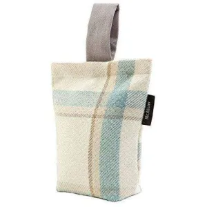 Heritage Tartan Duck Egg Blue Fabric Door Stop