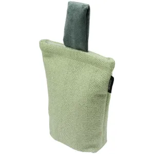 Herringbone Boutique Green   Grey Door Stop