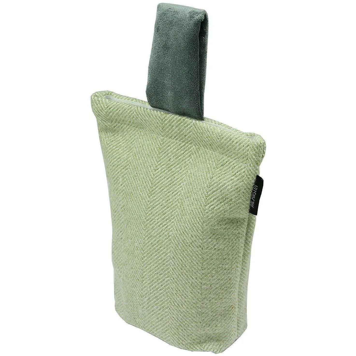 Herringbone Boutique Green   Grey Door Stop