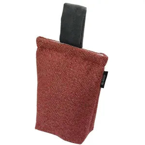 Herringbone Boutique Red   Grey Door Stop