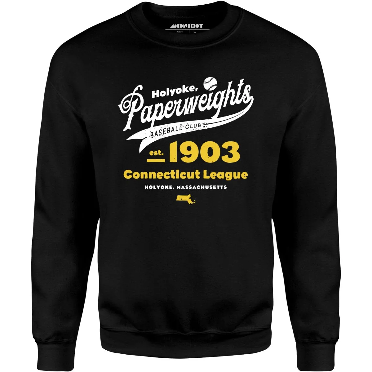Holyoke Paperweights - Massachusetts - Vintage Defunct Baseball Teams - Unisex Sweatshirt