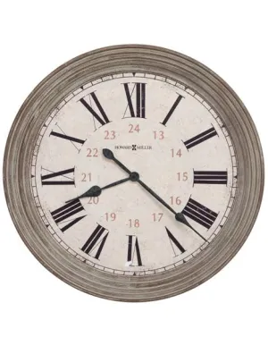 Howard Miller Nesto Oversized Round Wall Clock - Aged Brown - Roman Numerals