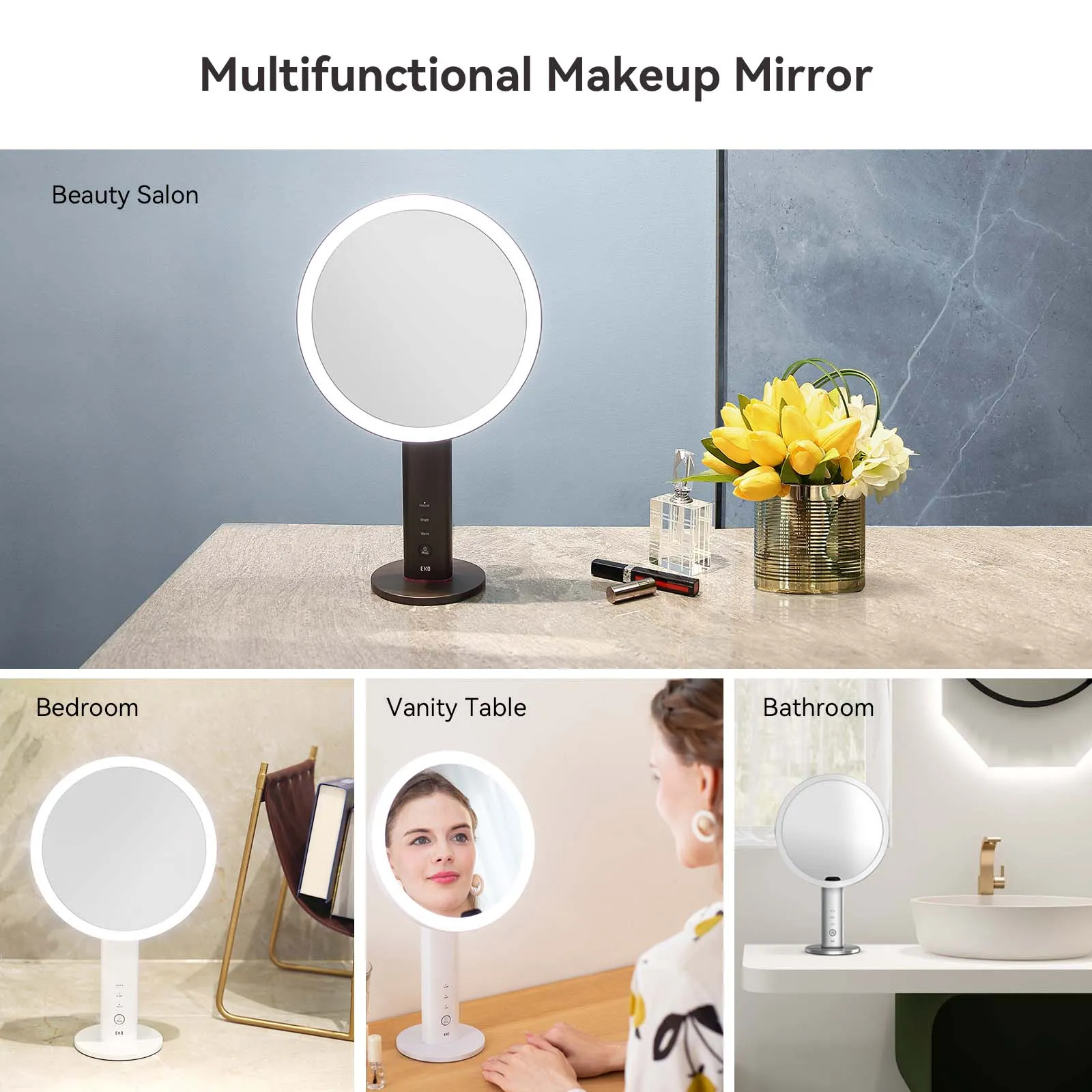 iMira Ultra Clear 8" Sensor Mirror - Stainless 1X/5X