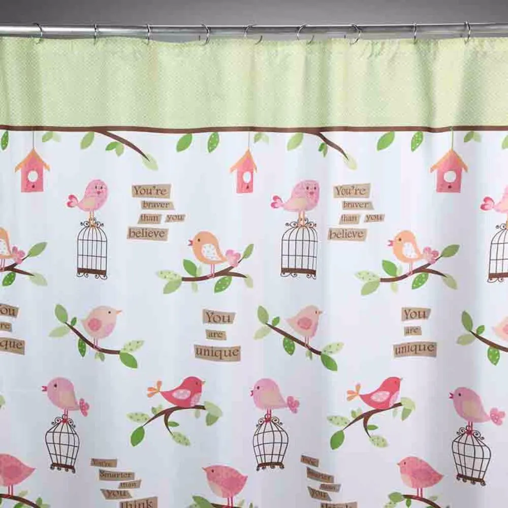 Inspirational Tweets Fabric Shower Curtain