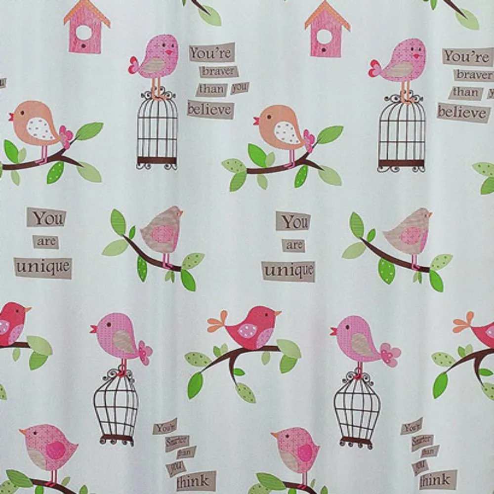 Inspirational Tweets Fabric Shower Curtain