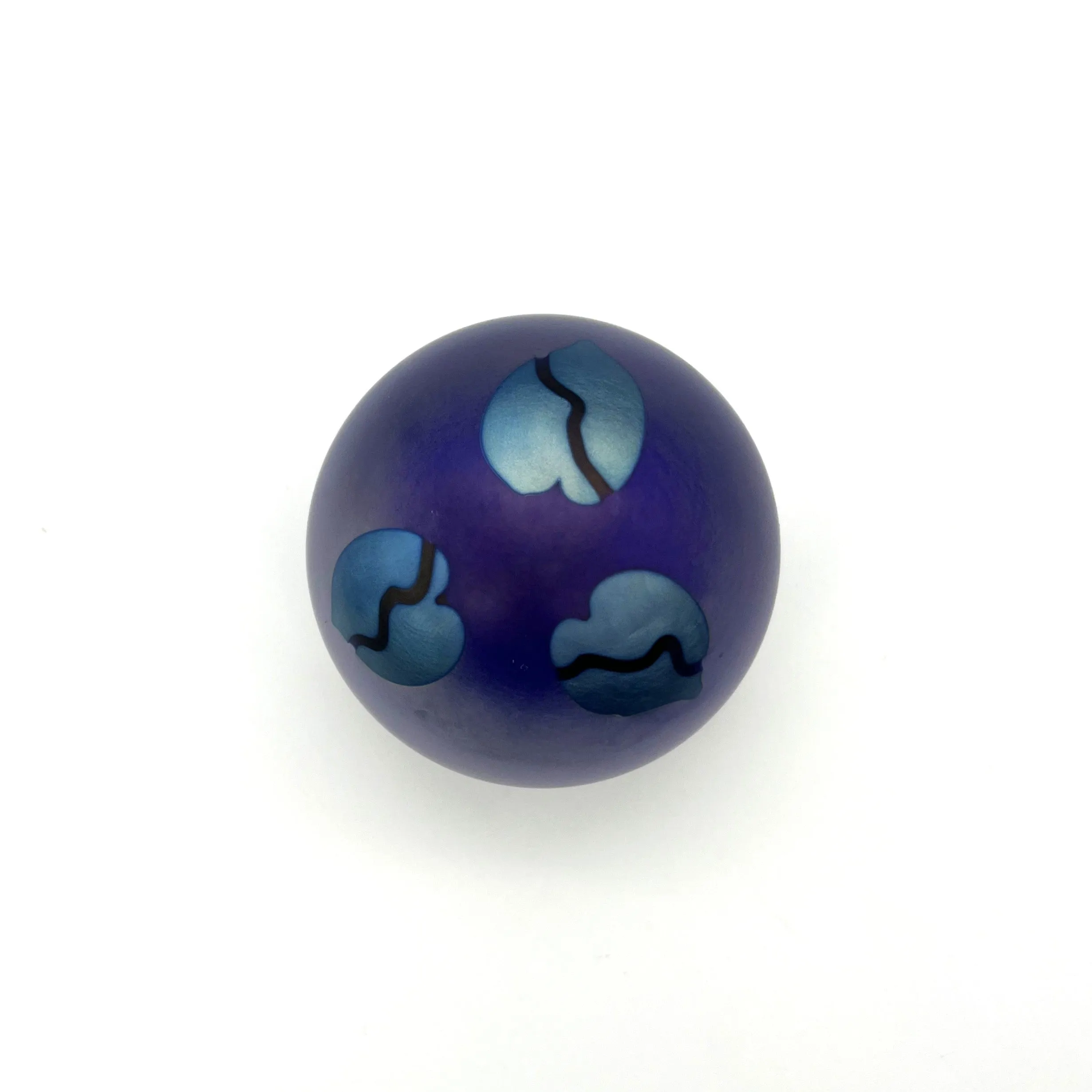 Iridized Broken Hearts on Lapis Paperweight by George Machart