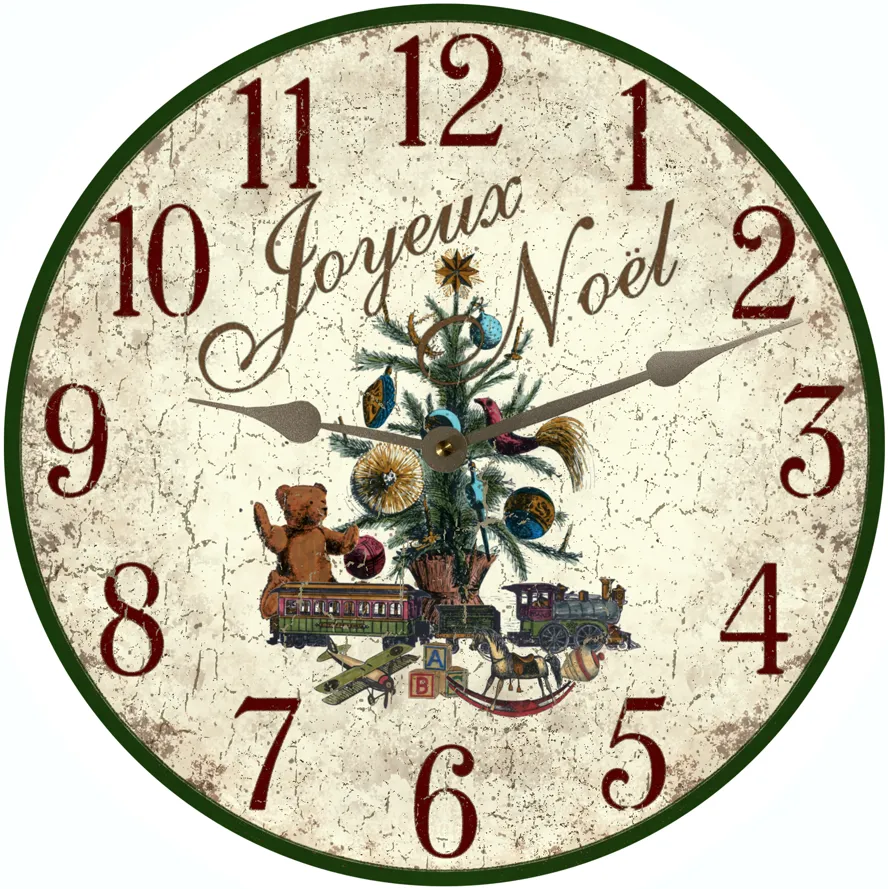 Joyeux Noel Christmas Wall Clock